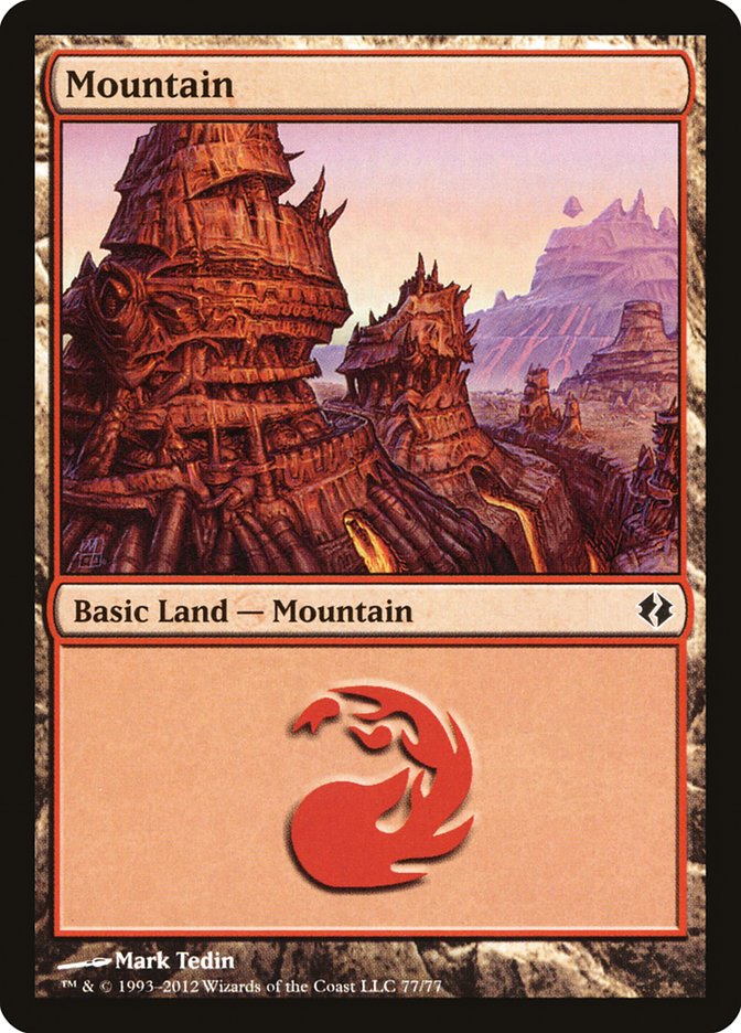 Mountain (77) [Duel Decks: Venser vs. Koth] | GrognardGamesBatavia