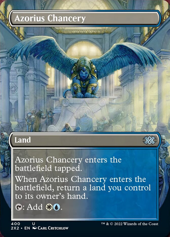 Azorius Chancery (Borderless Alternate Art) [Double Masters 2022] | GrognardGamesBatavia