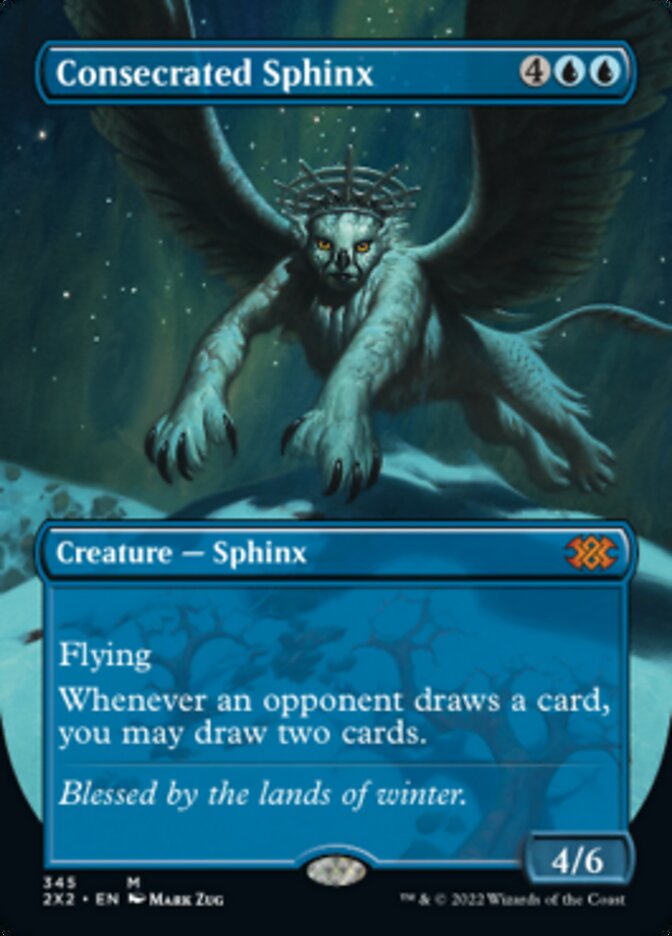 Consecrated Sphinx (Borderless Alternate Art) [Double Masters 2022] | GrognardGamesBatavia