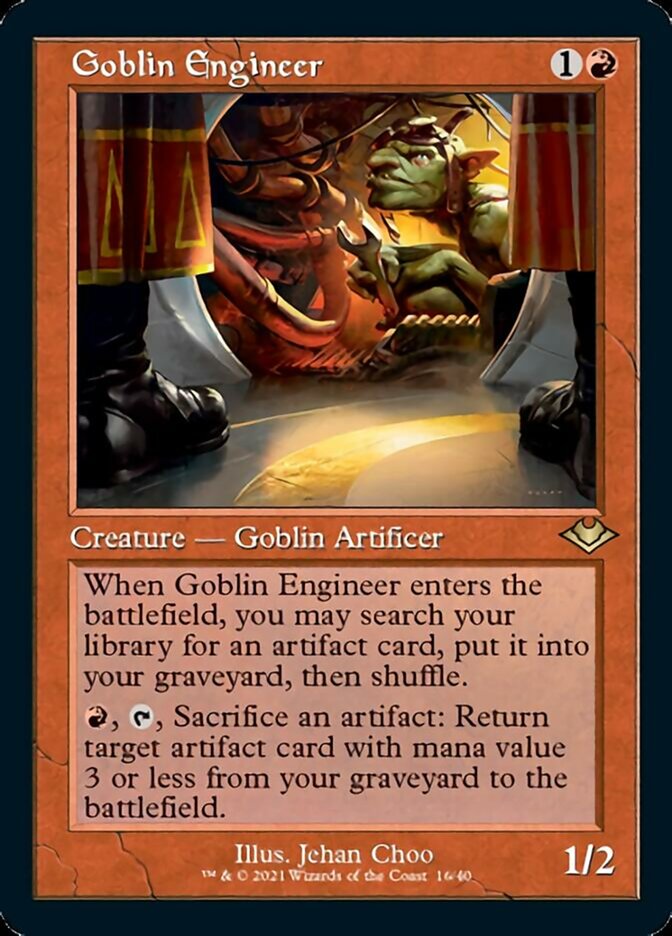 Goblin Engineer (Retro Foil Etched) [Modern Horizons] | GrognardGamesBatavia