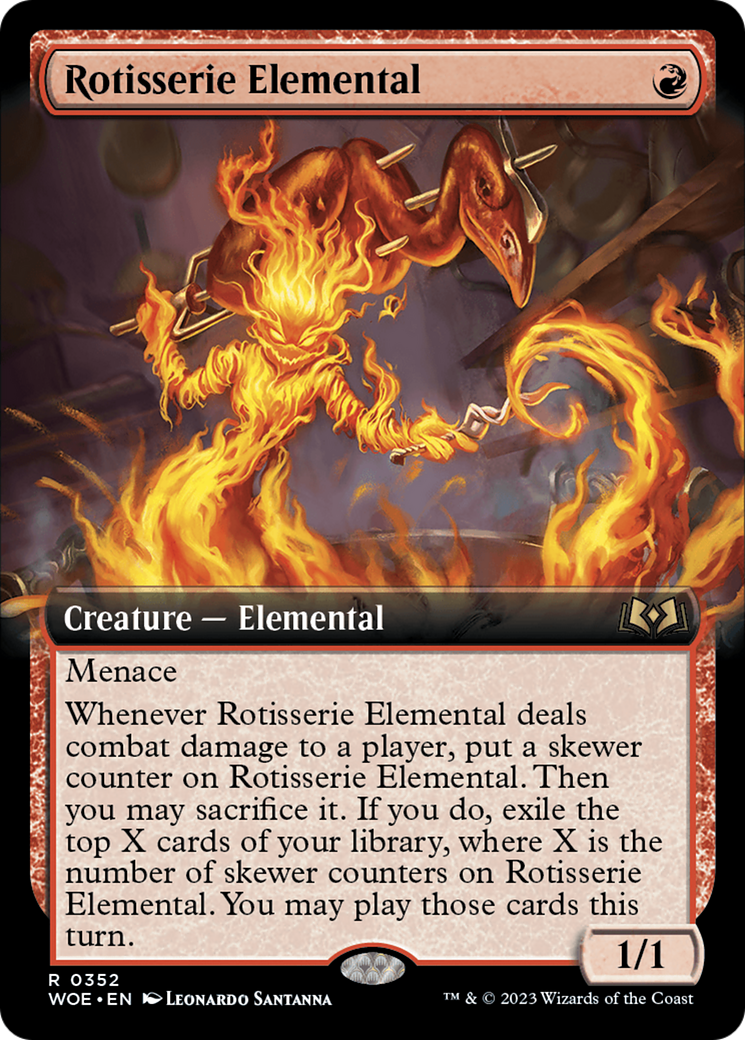 Rotisserie Elemental (Extended Art) [Wilds of Eldraine] | GrognardGamesBatavia