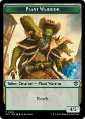 Plant Warrior // Plant Double-Sided Token [Outlaws of Thunder Junction Commander Tokens] | GrognardGamesBatavia