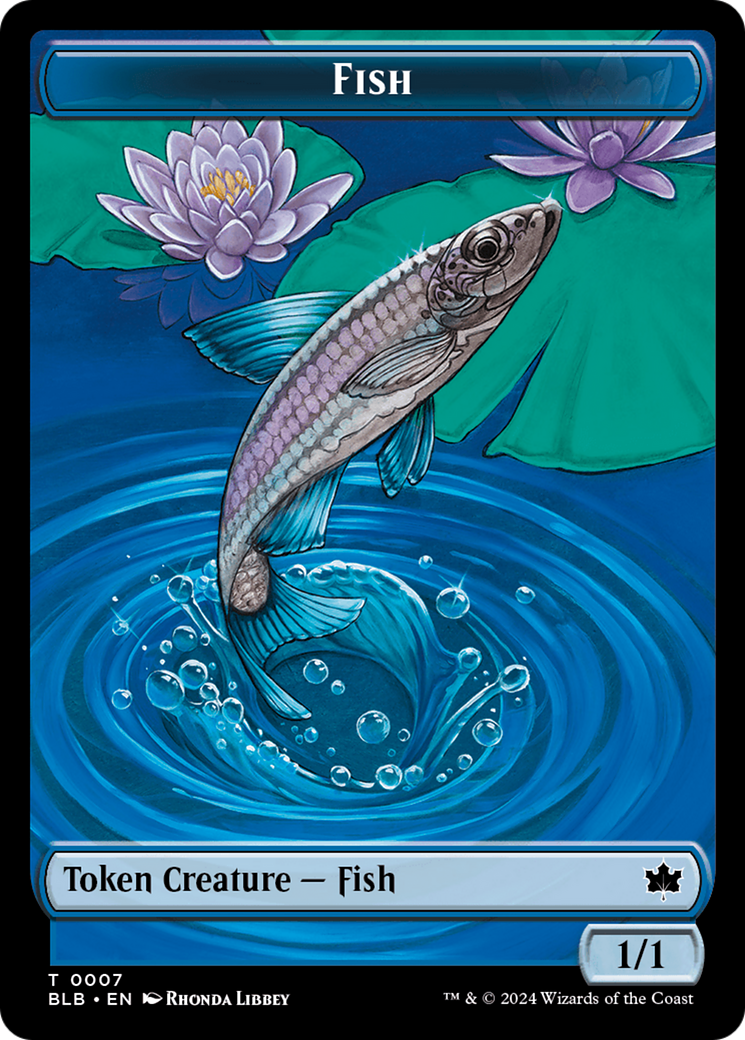 Fish Token [Bloomburrow Tokens] | GrognardGamesBatavia