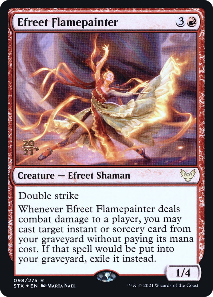 Efreet Flamepainter [Strixhaven: School of Mages Prerelease Promos] | GrognardGamesBatavia