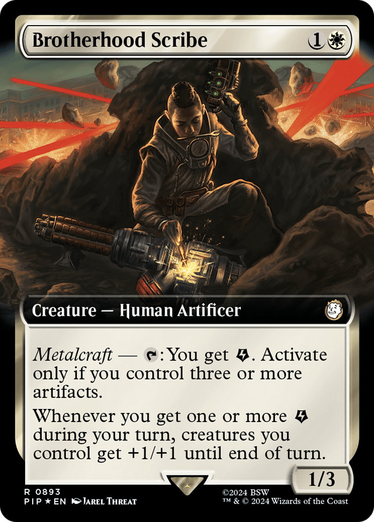 Brotherhood Scribe (Extended Art) (Surge Foil) [Fallout] | GrognardGamesBatavia