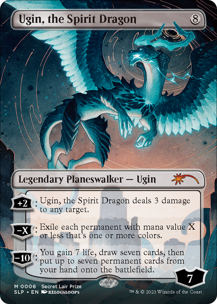 Ugin, the Spirit Dragon (Borderless) [Secret Lair Showdown] | GrognardGamesBatavia