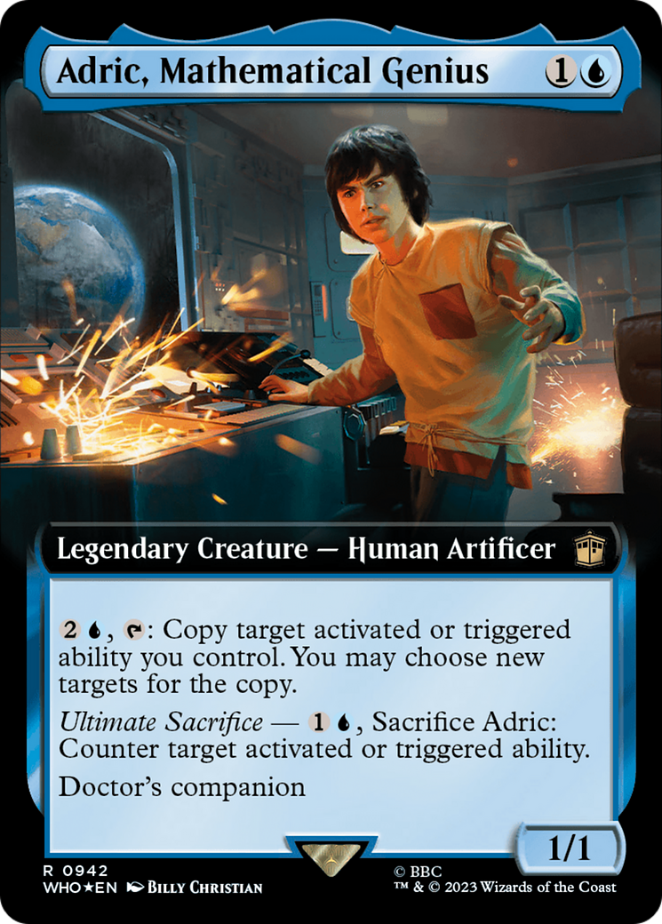 Adric, Mathematical Genius (Extended Art) (Surge Foil) [Doctor Who] | GrognardGamesBatavia