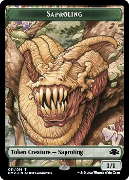 Zombie // Saproling Double-Sided Token [Dominaria Remastered Tokens] | GrognardGamesBatavia