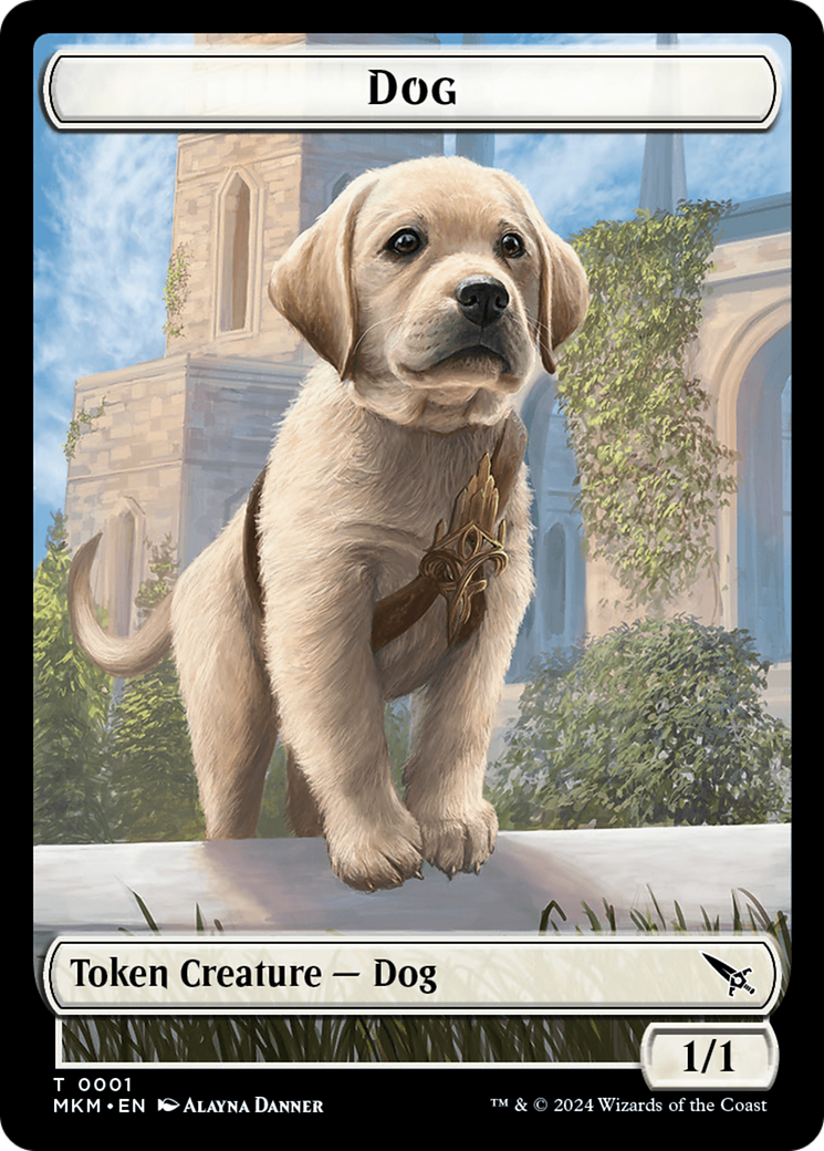 Dog Token [Murders at Karlov Manor Tokens] | GrognardGamesBatavia