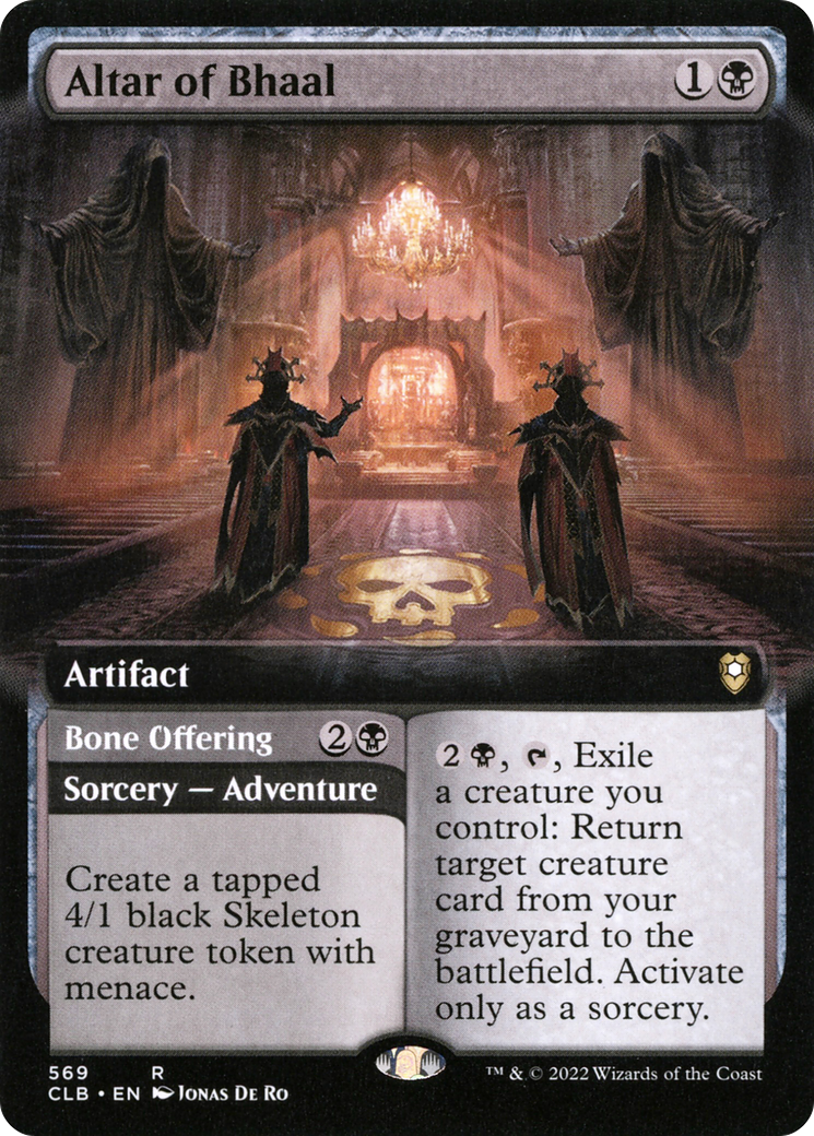 Altar of Bhaal // Bone Offering (Extended Art) [Commander Legends: Battle for Baldur's Gate] | GrognardGamesBatavia