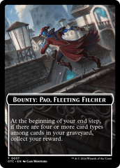 Bounty: Paq, Fleeting Filcher // Bounty Rules Double-Sided Token [Outlaws of Thunder Junction Commander Tokens] | GrognardGamesBatavia