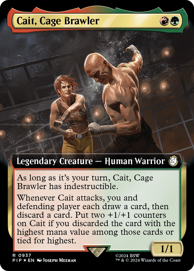 Cait, Cage Brawler (Extended Art) (Surge Foil) [Fallout] | GrognardGamesBatavia