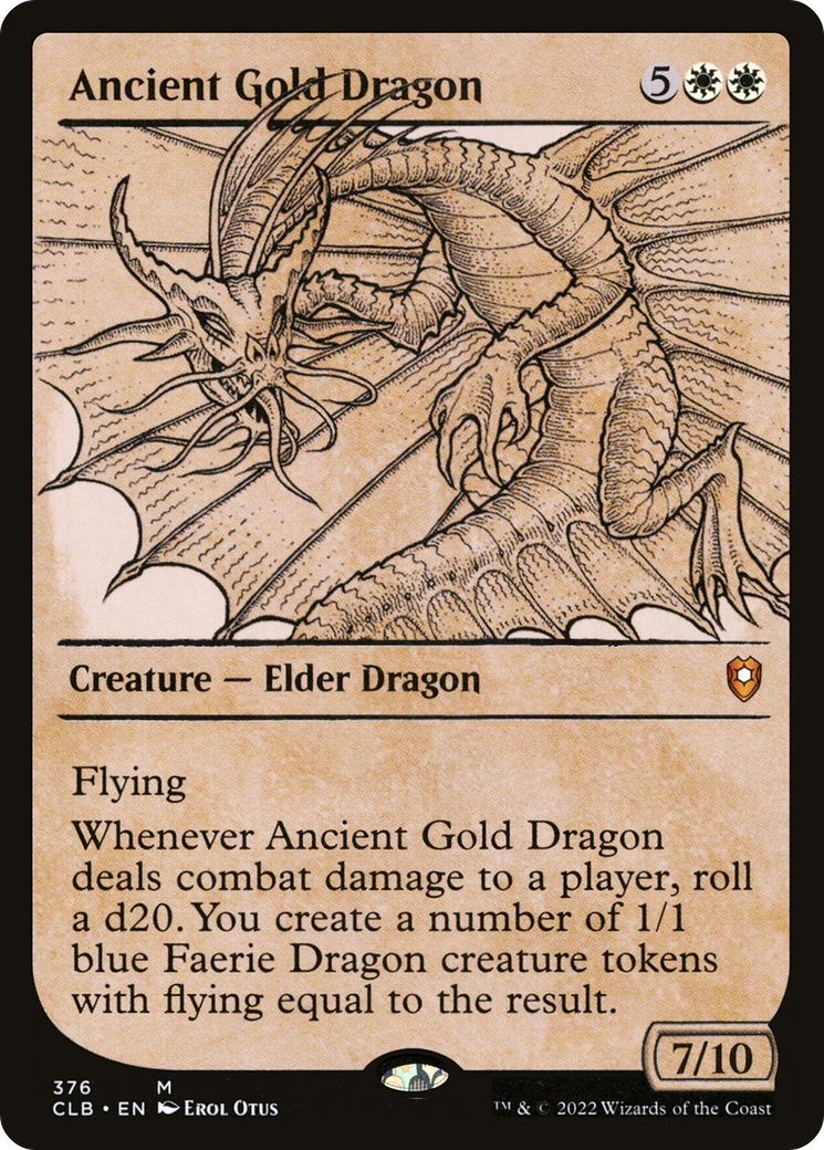 Ancient Gold Dragon (Showcase) [Commander Legends: Battle for Baldur's Gate] | GrognardGamesBatavia