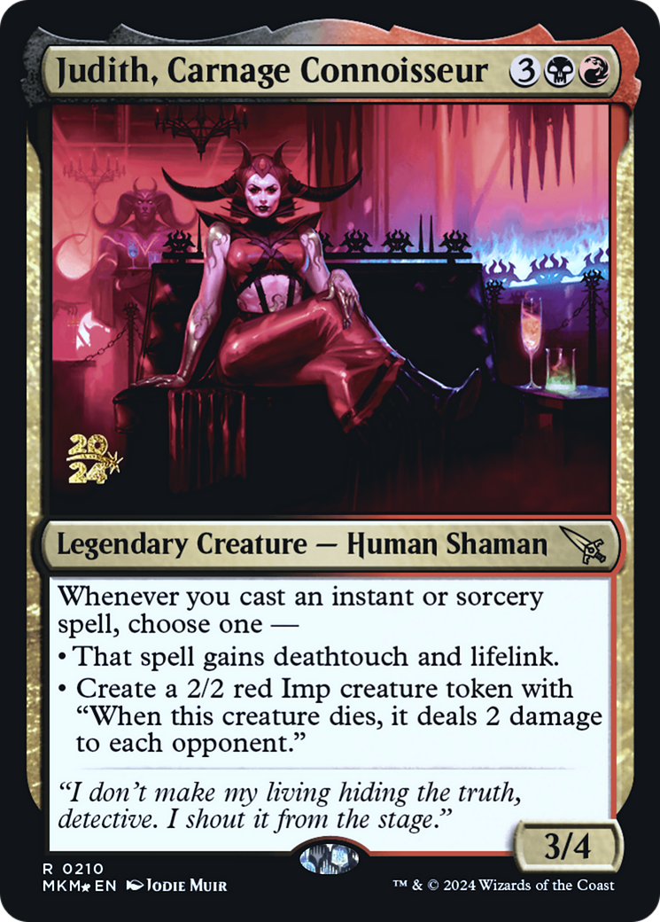 Judith, Carnage Connoisseur [Murders at Karlov Manor Prerelease Promos] | GrognardGamesBatavia