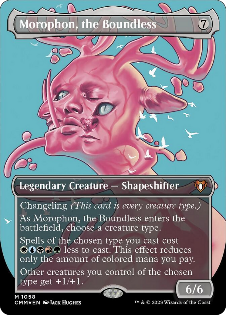 Morophon, the Boundless (Borderless Textured Foil Frame Break) [Commander Masters] | GrognardGamesBatavia