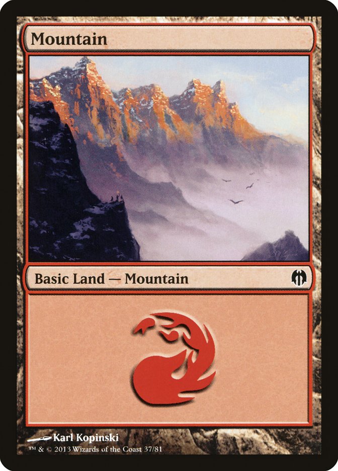 Mountain (37) [Duel Decks: Heroes vs. Monsters] | GrognardGamesBatavia