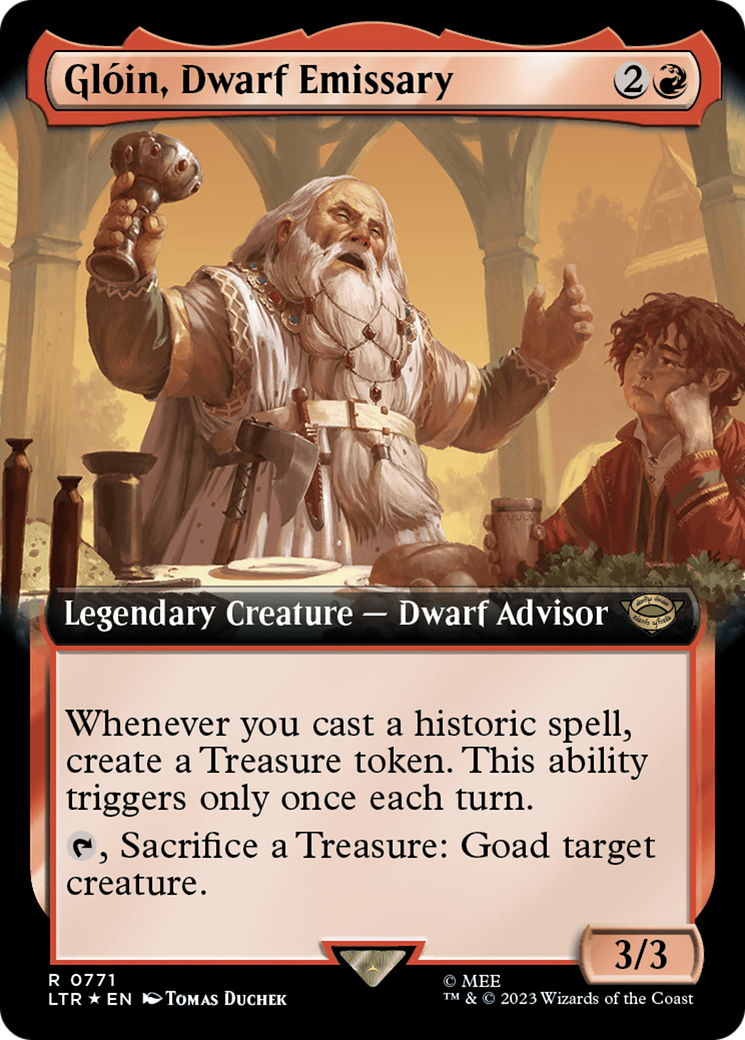 Gloin, Dwarf Emissary (Extended Art) (Surge Foil) [The Lord of the Rings: Tales of Middle-Earth] | GrognardGamesBatavia