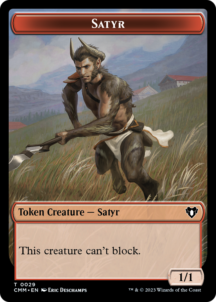 Satyr Token [Commander Masters Tokens] | GrognardGamesBatavia