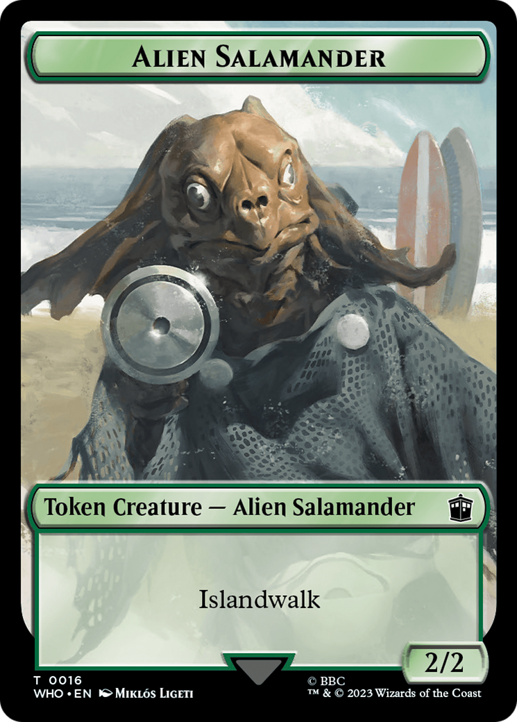 Alien Salamander // Mutant Double-Sided Token [Doctor Who Tokens] | GrognardGamesBatavia