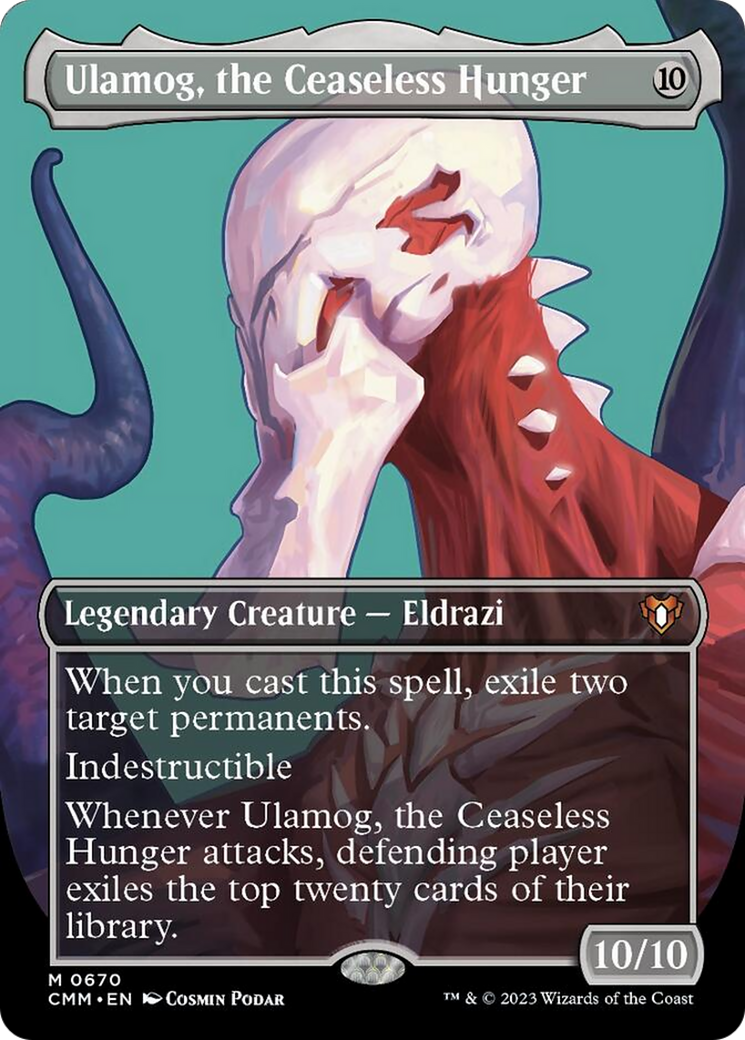 Ulamog, the Ceaseless Hunger (Borderless Profile) [Commander Masters] | GrognardGamesBatavia