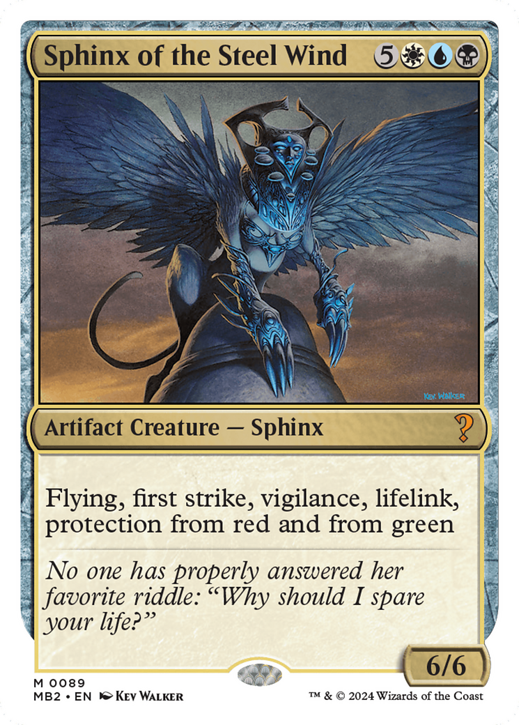 Sphinx of the Steel Wind (White Border) [Mystery Booster 2] | GrognardGamesBatavia