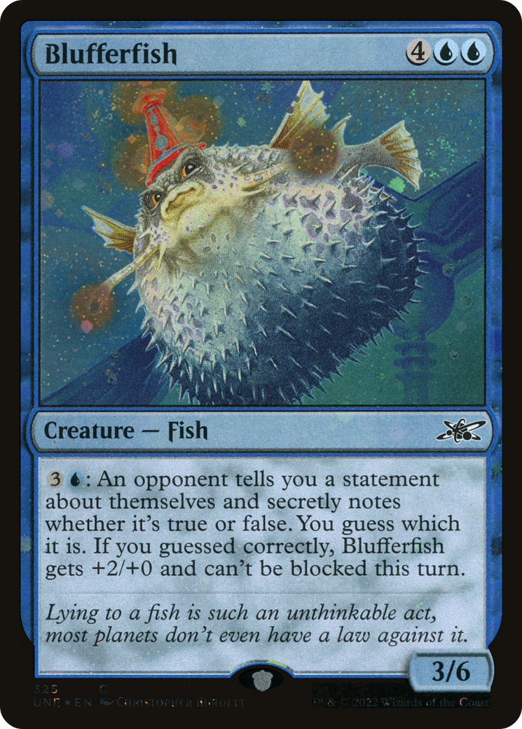 Blufferfish (Galaxy Foil) [Unfinity] | GrognardGamesBatavia