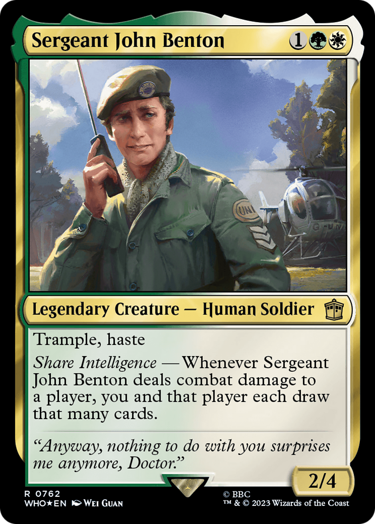 Sergeant John Benton (Surge Foil) [Doctor Who] | GrognardGamesBatavia