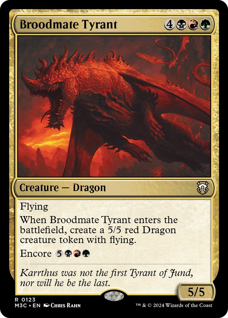 Broodmate Tyrant (Extended Art) (Ripple Foil) [Modern Horizons 3 Commander] | GrognardGamesBatavia