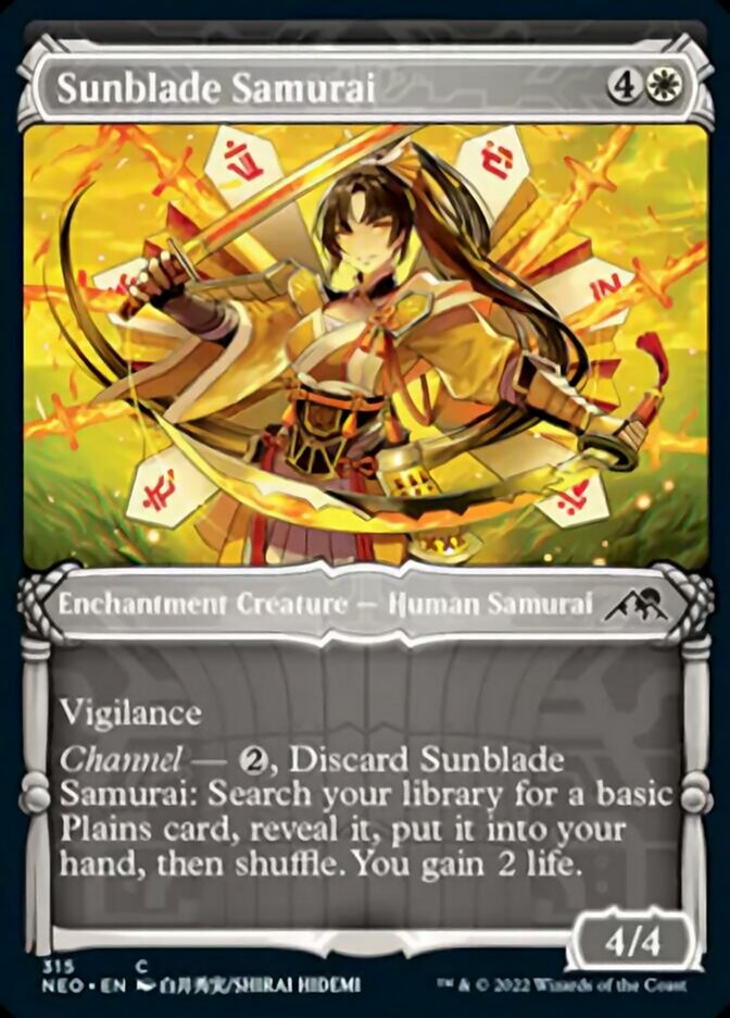 Sunblade Samurai (Showcase Samurai) [Kamigawa: Neon Dynasty] | GrognardGamesBatavia