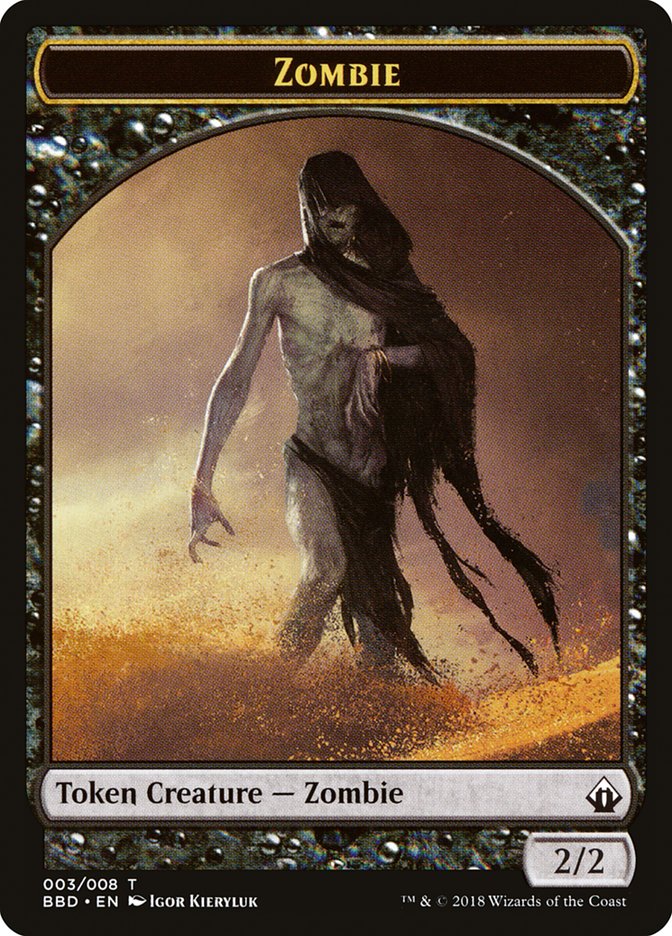 Zombie Token [Battlebond Tokens] | GrognardGamesBatavia