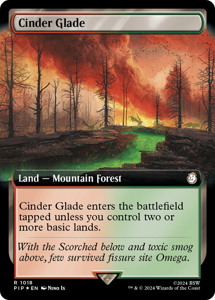 Cinder Glade (Extended Art) (Surge Foil) [Fallout] | GrognardGamesBatavia