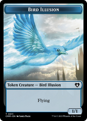Bird // Bird Illusion Double-Sided Token [Commander Masters Tokens] | GrognardGamesBatavia
