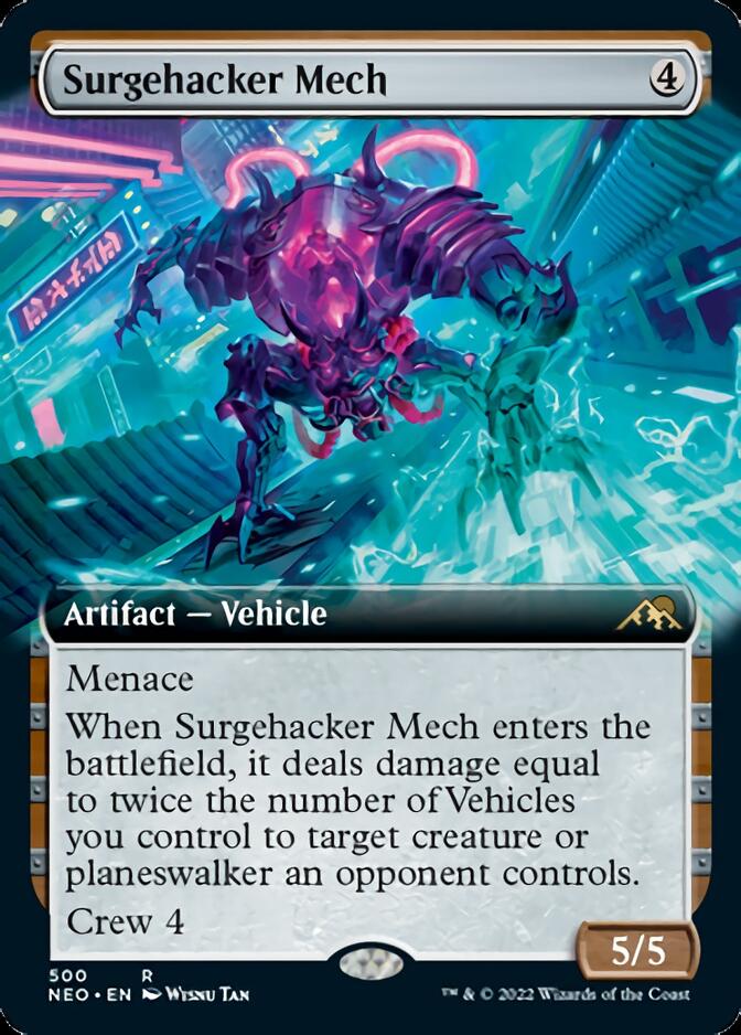 Surgehacker Mech (Extended Art) [Kamigawa: Neon Dynasty] | GrognardGamesBatavia