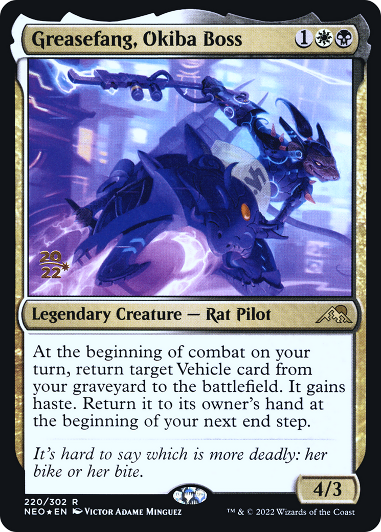 Greasefang, Okiba Boss [Kamigawa: Neon Dynasty Prerelease Promos] | GrognardGamesBatavia