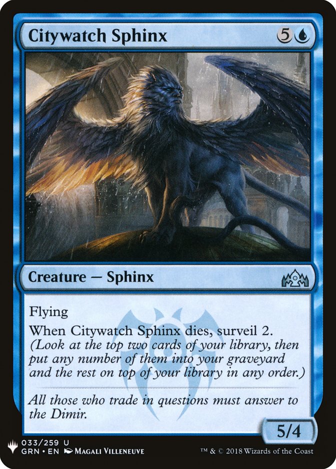 Citywatch Sphinx [Mystery Booster] | GrognardGamesBatavia