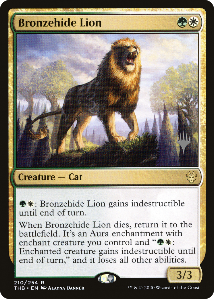 Bronzehide Lion (Promo Pack) [Theros Beyond Death Promos] | GrognardGamesBatavia