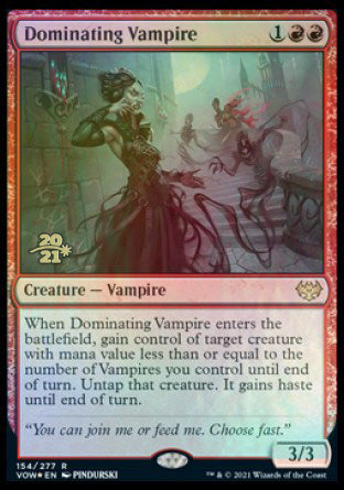 Dominating Vampire [Innistrad: Crimson Vow Prerelease Promos] | GrognardGamesBatavia