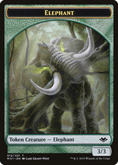 Elemental (008) // Elephant (012) Double-Sided Token [Modern Horizons Tokens] | GrognardGamesBatavia