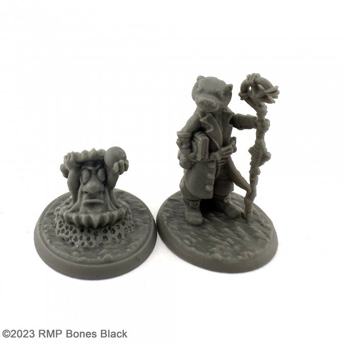 Bones Black: 20744 Otterfolk Mage and Familiar | GrognardGamesBatavia