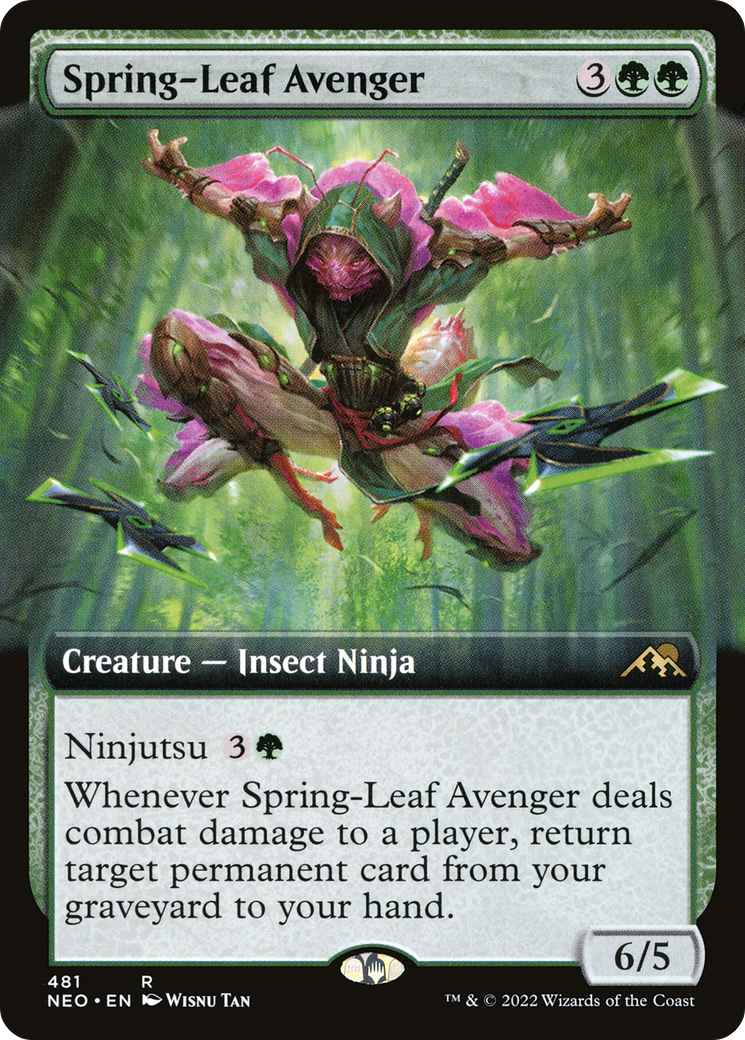 Spring-Leaf Avenger (Extended Art) [Kamigawa: Neon Dynasty] | GrognardGamesBatavia