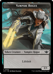 Vampire Rogue // Plot Double-Sided Token [Outlaws of Thunder Junction Tokens] | GrognardGamesBatavia