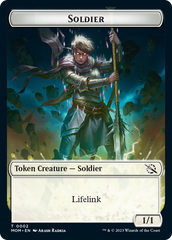 Soldier // Teferi Akosa of Zhalfir Emblem Double-Sided Token [March of the Machine Tokens] | GrognardGamesBatavia