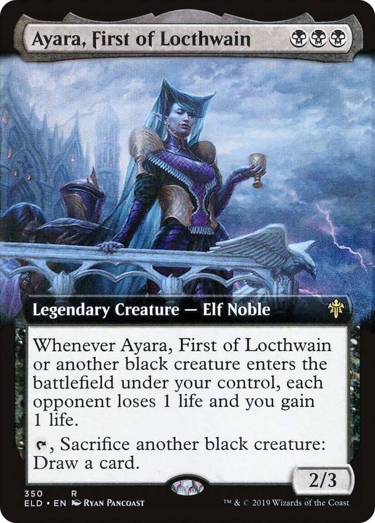 Ayara, First of Locthwain (Extended Art) [Throne of Eldraine] | GrognardGamesBatavia