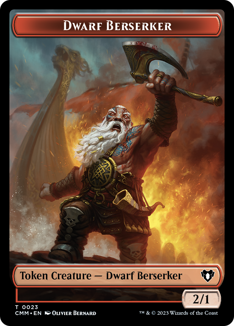 Dwarf Berserker Token [Commander Masters Tokens] | GrognardGamesBatavia