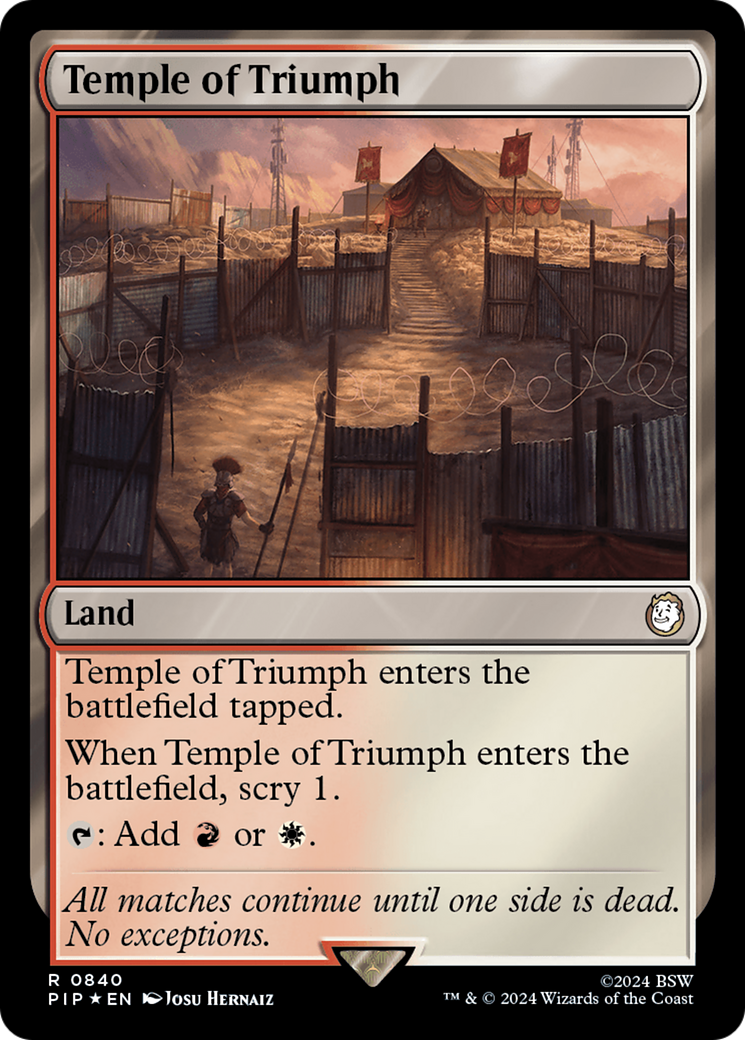 Temple of Triumph (Surge Foil) [Fallout] | GrognardGamesBatavia