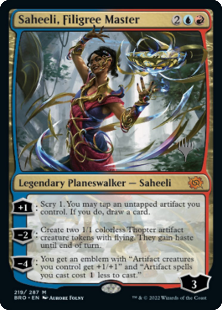 Saheeli, Filigree Master (Promo Pack) [The Brothers' War Promos] | GrognardGamesBatavia