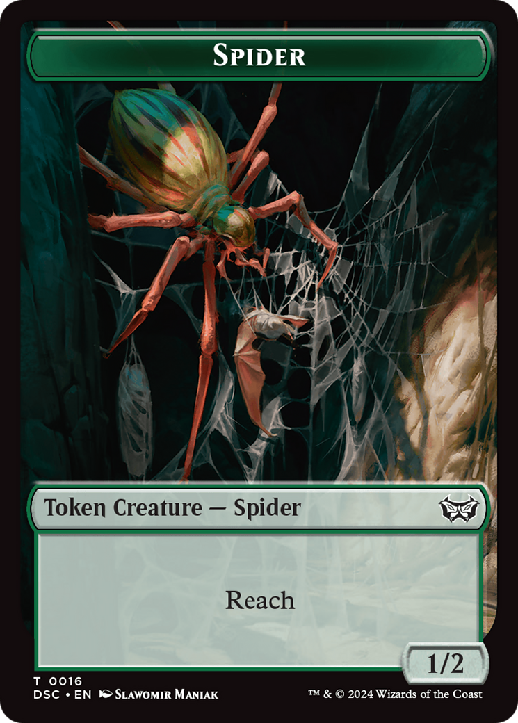 Treefolk // Spider Double-Sided Token [Duskmourn: House of Horror Commander Tokens] | GrognardGamesBatavia