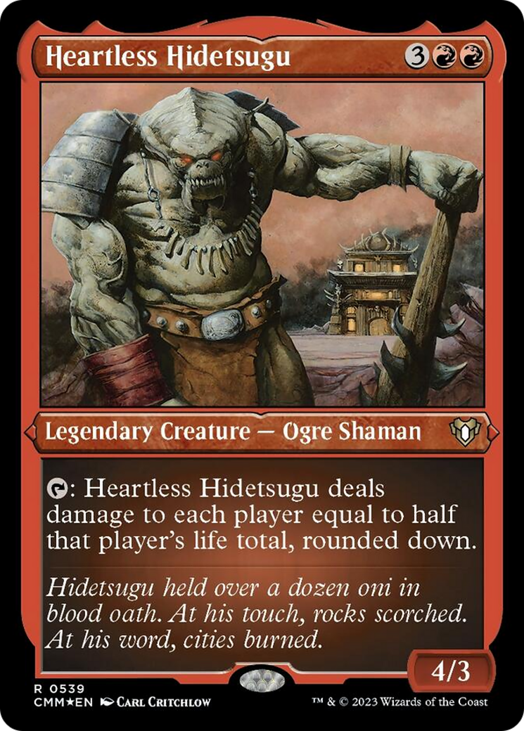 Heartless Hidetsugu (Foil Etched) [Commander Masters] | GrognardGamesBatavia