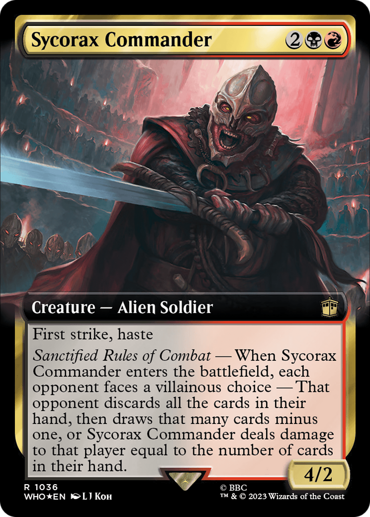 Sycorax Commander (Extended Art) (Surge Foil) [Doctor Who] | GrognardGamesBatavia