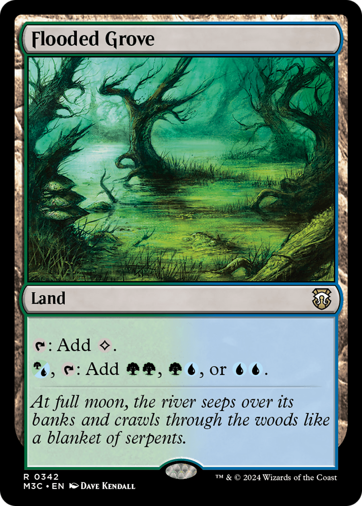 Flooded Grove (Ripple Foil) [Modern Horizons 3 Commander] | GrognardGamesBatavia